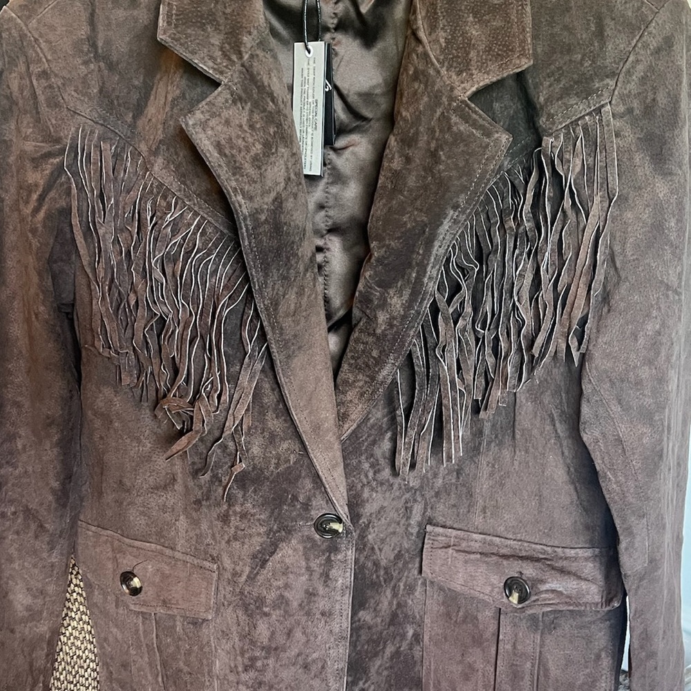 BLANK NYC Womens Luxury Oversized Blazer with Pockets, Chocolate Souffle - Picture 5 of 11